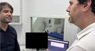 Fábio Baccheretti, secretário de Estado de Saúde, e o deputado Tito Torres em visita ao Hospital